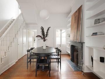 Timeless and elegant terrace in village setting
