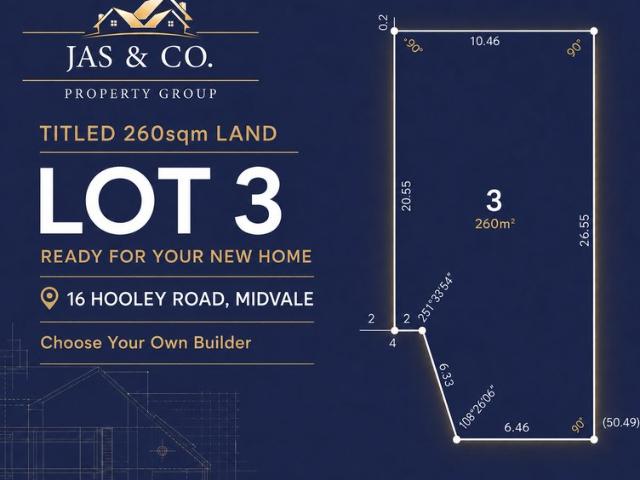 Titled and Ready to Build Private 260sqm Rear Block