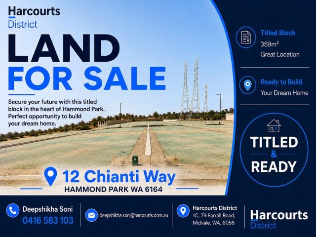 Titled & Ready Build Your Dream in Hammond Park