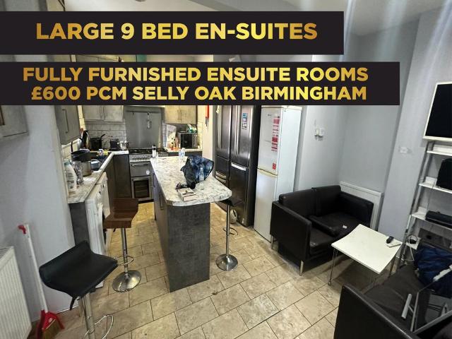 Tiverton Road, Birmingham B29 9 bed house of multiple occupation to rent £600 pcm £138 pw