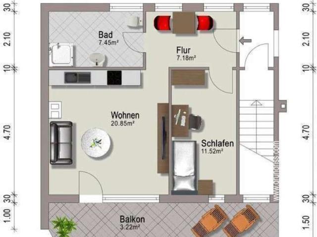 tolle 2 Zimmer Wohnung mit Traumblick