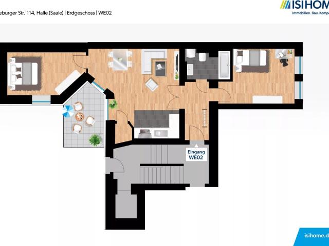 Tolle 3 Raumwohnung mit sonniger Terrasse WE02