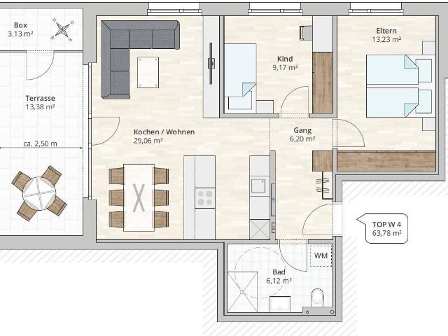 Tolle 3 Zimmer Terrassenwohnung TOP 4 in Rankweil Brederis, Wollgrasweg Bezugstermin in Absprache!