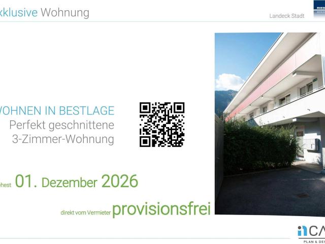 Tolle Mietwohnung mit 3 Zimmern, Terrasse und Tiefgaragenplatz