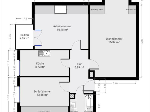 TOP 3 Zimmer 71qm Wohnung S Heumaden