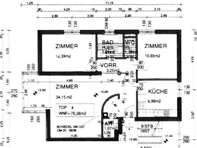 Top 4/4. Geförderte 3 Zimmer Mietwohnung | Tiefgaragenplatz