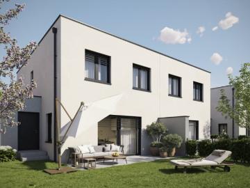 Top 5: Rascher Baufortschritt! Belagsfertige Doppelhaushälfte mit 5 Zimmern, Carport, Terrasse, Eigengarten!