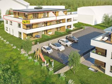 !VERKAUFT! TOP B13 – 4 Zimmer Penthouse mit XL Terrasse Wohnanlage Palmersbachweg