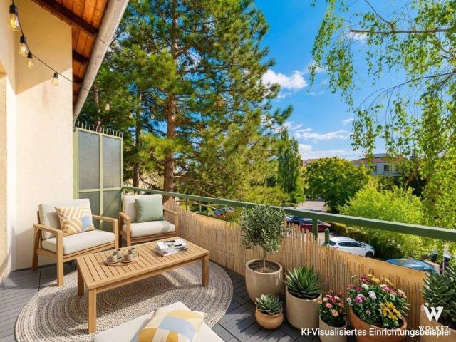 Top sanierte 3 Zimmer Wohnung in Ruhelage mit Grünblick | Südwest Loggia | KFZ Stellplatz