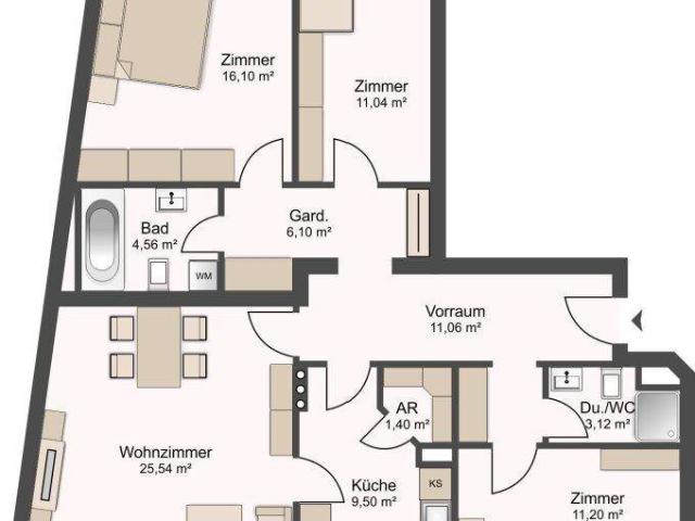 TOP PREIS 148.000 Euro, 4 Zi Wohnung 99m², renoviert, WG tauglich, NEUNKIRCHEN