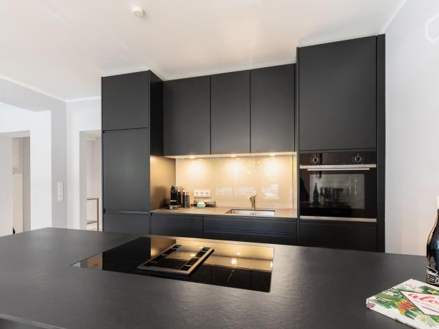 Top renovated, loft like apartment with balcony and a small view of the Alster