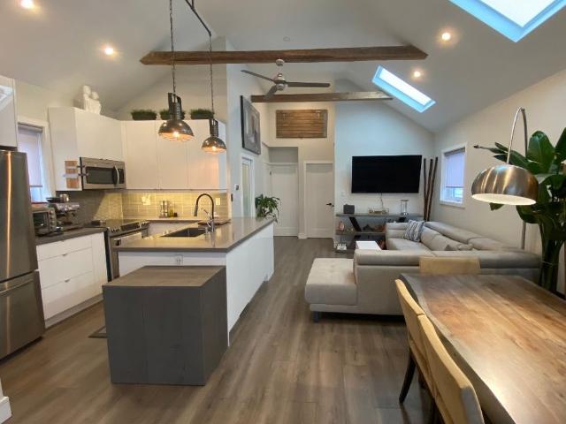 Toronto Furnished Apartment for Rent Exclusive 1 Bedroom Entire Floor Suite with Private Garden, Office Den, and Patio