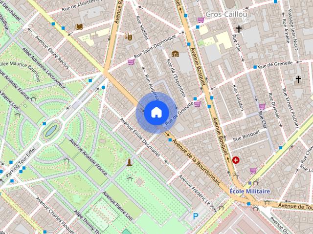 Tout savoir sur cet appartement dans le quartier Gros Caillou, à Paris 7ème