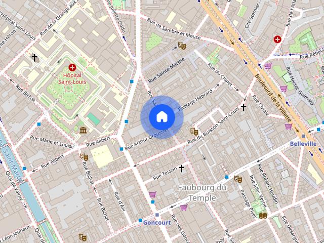 Tout savoir sur cet appartement dans le quartier Faubourg du Temple Hôpital Saint Louis, à Paris 10ème