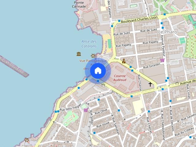 Tout savoir sur cet appartement dans le quartier Le Pharo, à Marseille 7ème