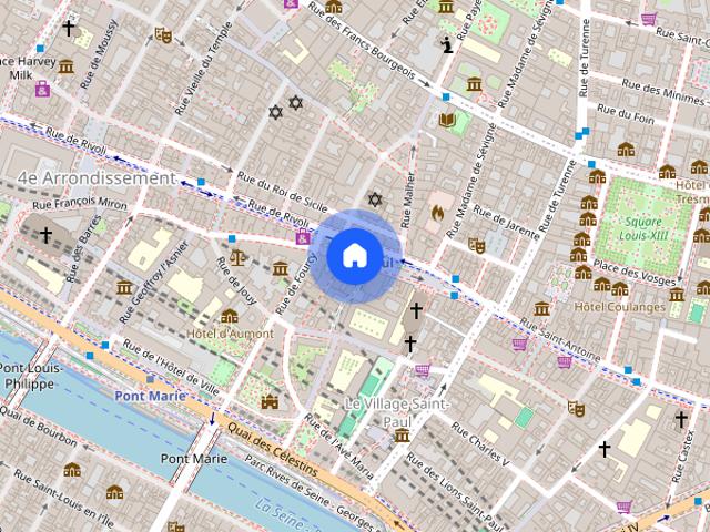 Tout savoir sur cet appartement dans le quartier Saint Gervais, à Paris 4ème
