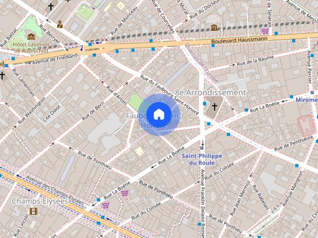 Tout savoir sur cet appartement dans le quartier Saint Philippe du Roule, à Paris 8ème