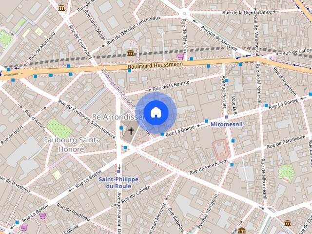 Tout savoir sur cet appartement dans le quartier Saint Philippe du Roule, à Paris 8ème