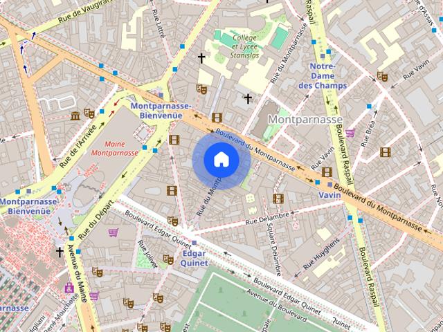 Tout savoir sur cet appartement dans le quartier Raspail Montparnasse, à Paris 14ème