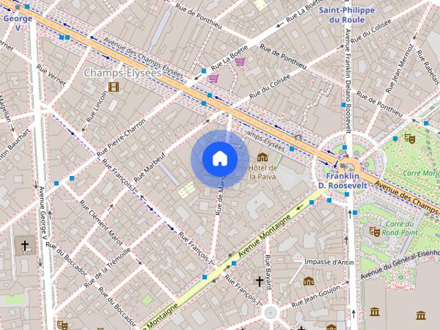 Tout savoir sur cet appartement dans le quartier Triangle d'Or, à Paris 8ème