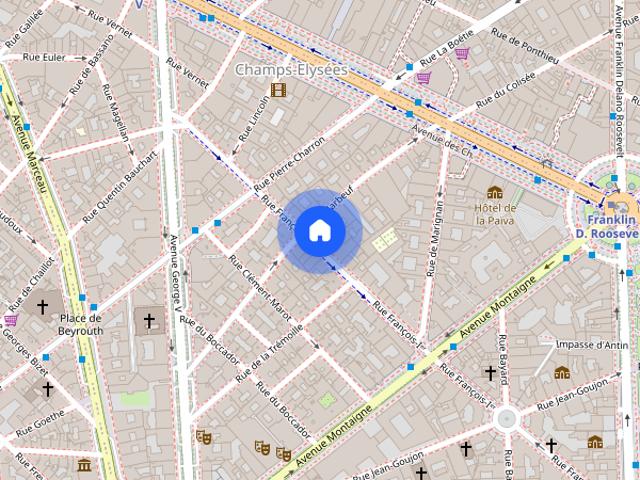 Tout savoir sur cet appartement dans le quartier Triangle d'Or, à Paris 8ème