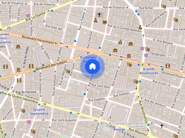 Tout savoir sur cet appartement dans le quartier Vivienne Gaillon, à Paris 2ème