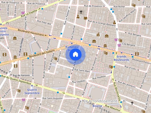 Tout savoir sur cet appartement dans le quartier Vivienne Gaillon, à Paris 2ème