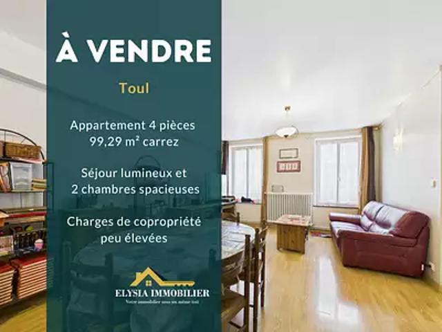 Toul 54200 Achat / Vente appartement 4 pièces t4