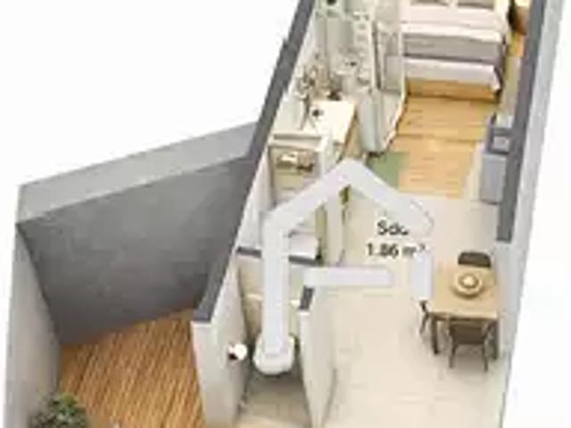 Toulouse 31000 Achat / Vente appartement 2 pièces t2 au dernier étage