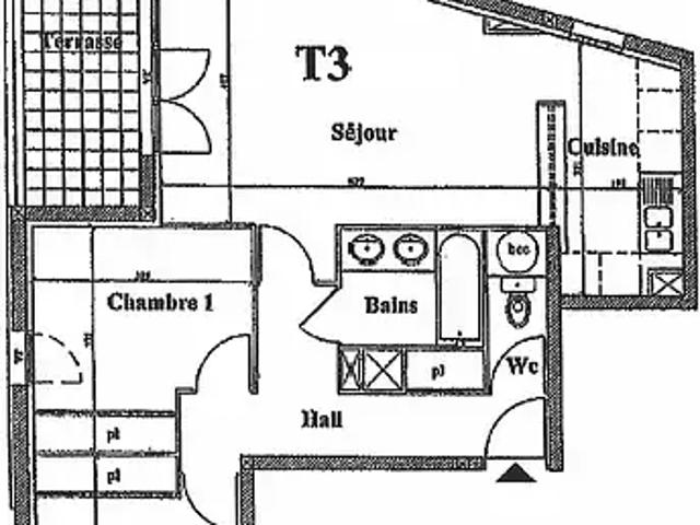 Toulouse 31200 Achat / Vente appartement 3 pièces t3