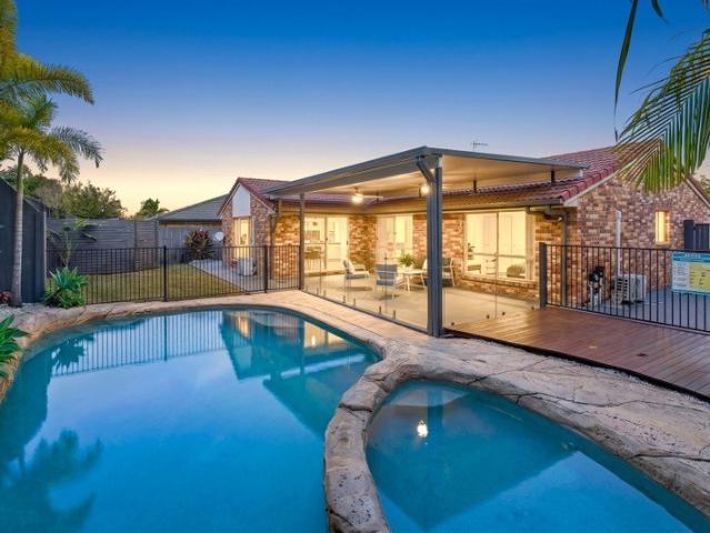 Tropical Poolside Entertainer with Refreshed Interiors & Captivating Raked Ceilings