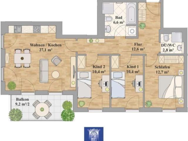 Traumhaft Wohnen! Großer Balkon! Hochwertige Ausstattung!