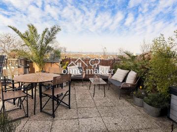 Traumhafte Maisonette Penthouse Wohnung mit 2 großen Dachterrassen und Blick über die Stadt