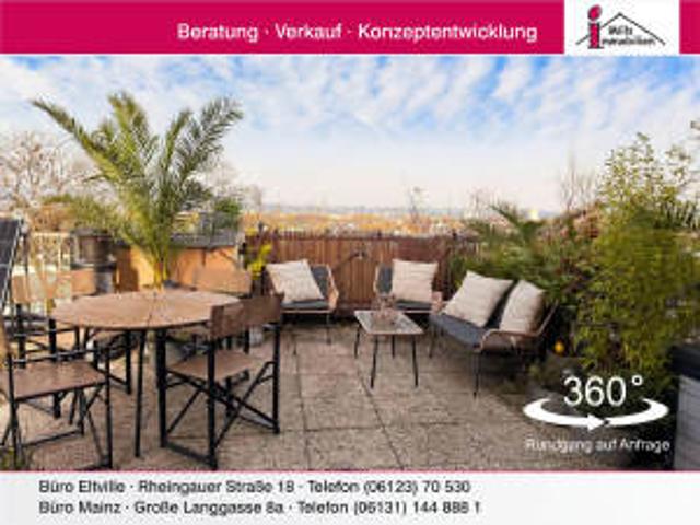 Traumhafte Maisonette Penthouse Wohnung mit 2 großen Dachterrassen und Blick über die Stadt