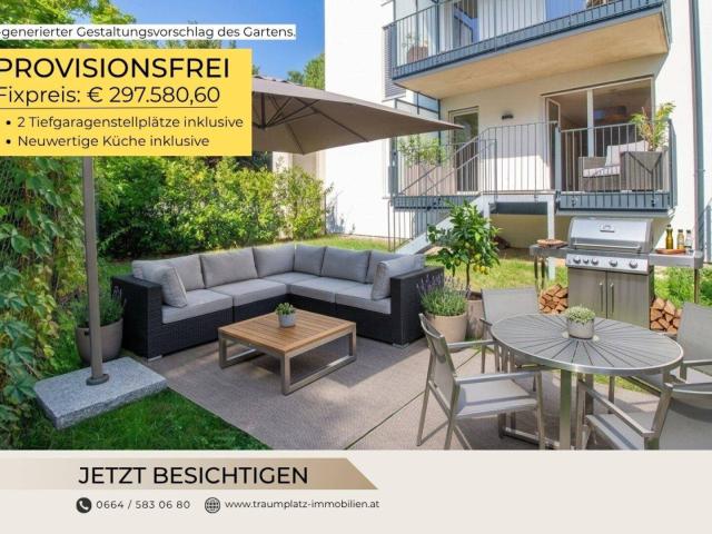 Traumhafte Neubau Gartenwohnung in Lieboch – Eigengarten | 2 TG Plätze | Provisionsfrei!