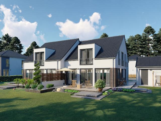 Traumhafte DHH in Massivbauweise, inkl. großem Grundstück, EE Kl. A+, Terrasse