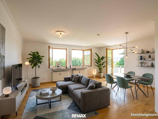 Traumhafte 2 Zimmer Wohnung mit Balkon, Gartenzugang und Fernblick in Villach
