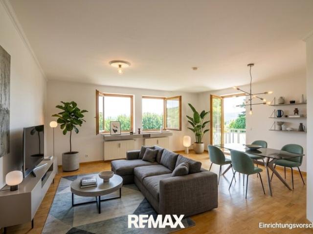 Traumhafte 2 Zimmer Wohnung mit Balkon, Gartenzugang und Fernblick in Villach