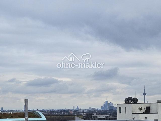 Traumhafte 2 Zimmer Wohnung mit großer Dachterrasse & Skyline Blick | Moderne Küche | Top Anbindung