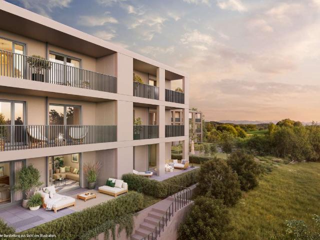 Traumhafte 2 Zimmer Wohnung mit sonniger West Terrasse und Garten