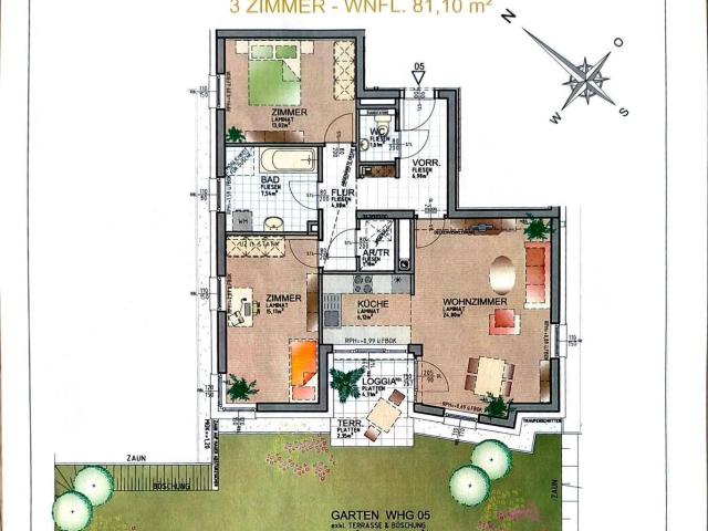 traumhafte 3 Zimmer Genossenschaftswohnung in Oberwart mit Garten sucht Nachmieter ab 01.01.2027