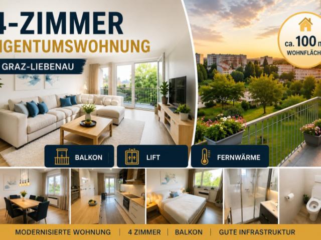 Traumhafte 4 Zimmer Eigentumswohnung Einziehen & Wohlfühlen