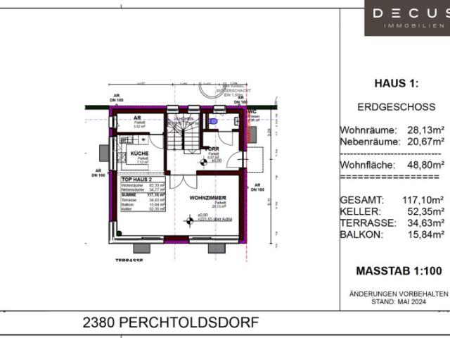 Traumhaftes haus an der wiener stadtgrenze | aubachhaus | belagsfertig | 4 zimmer + studio | 2 balkone | 2 terrassen | garten | 2 stellplätze |