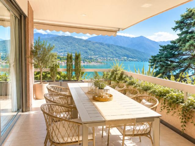 Traumhaftes Penthouse am Luganersee mit Terrasse und spektakulärer Aussicht