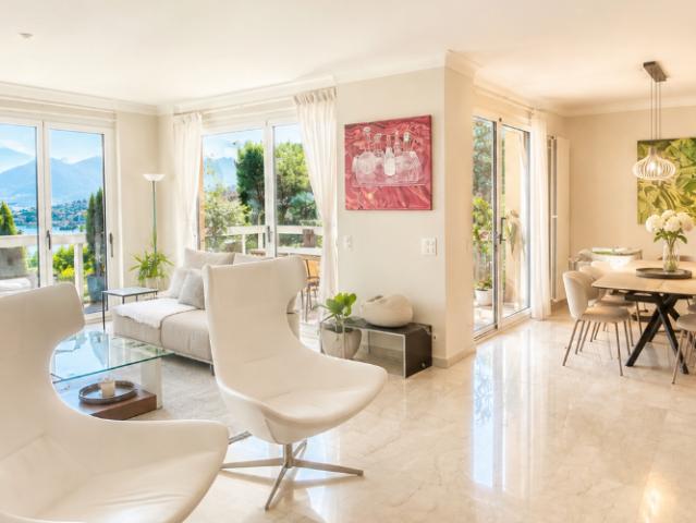 Traumhaftes Penthouse am Luganersee mit Terrasse und spektakulärer Aussicht