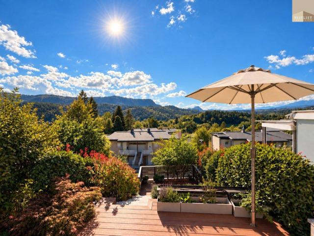 Traumhafter Rundumblick helle Ferienwohnung mit großzügigen Terrassen in Keutschach am See in Kärnten!