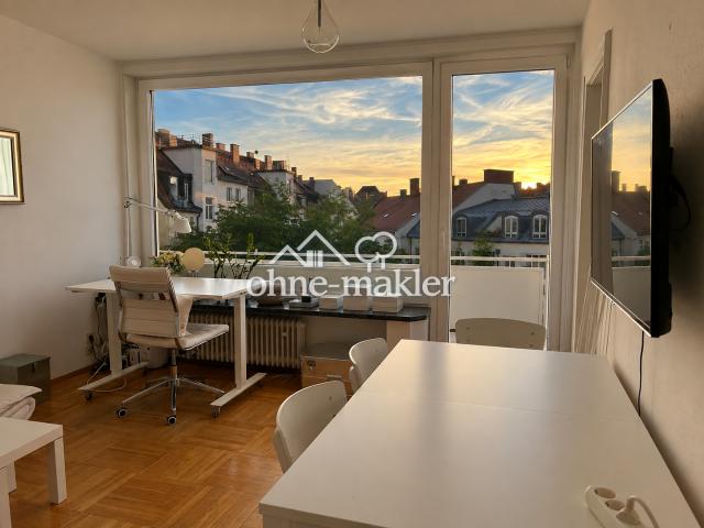 Traumlage in München/Bogenhausen Verkaufe Einzimmer Wohnung mit Balkon im 5.OG