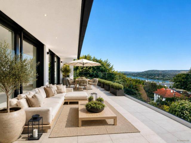 TRAUMVILLA nahe 19. Bezirk Erstbezug: 5 Zimmer, mehrere Terrassen und Freiflächen, Infinity Pool