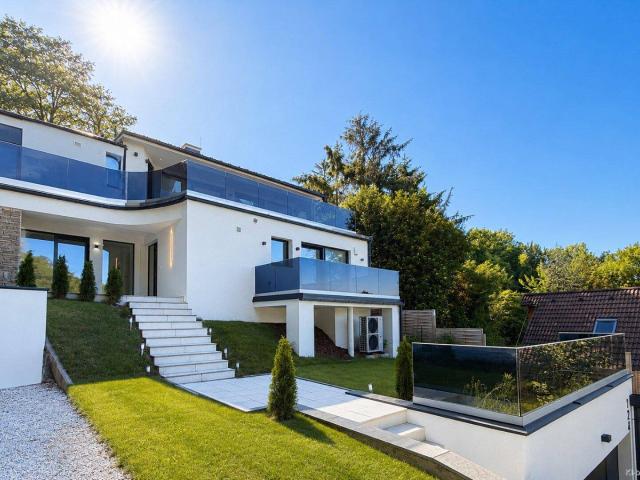 TRAUMVILLA in Klosterneuburg Erstbezug: 5 Zimmer, mehrere Terrassen und Freiflächen, Infinity Pool