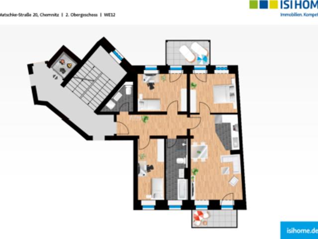 Traumwohnung in bester Lage 4 RW in Schlosschemnitz